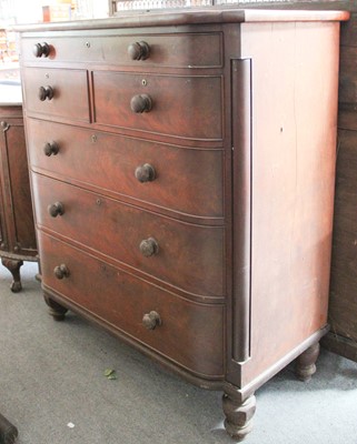 Lot 1118 - A Pair of Victorian Bow Front Five Height...