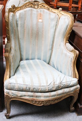 Lot 1217 - A 19th Century French Giltwood Wing Chair