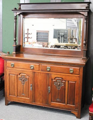 Lot 1280 - An Art Nouveau Mahogany Mirror Backed...