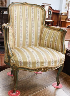 Lot 1170 - A Painted French Bedroom Chair