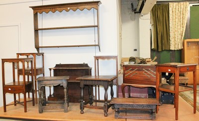 Lot 1276 - A Regency Mahogany Three Tier Hanging Shelf,...