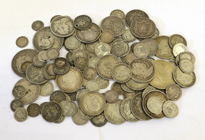 Lot 112 - Mixed Pre-1920 British Silver Coinage, crowns,...