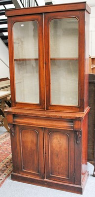 Lot 1319 - A Victorian Mahogany Bookcase, with glaze top...