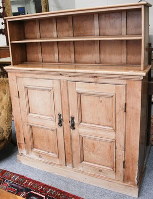 Lot 1317 - A Victorian Pine Dresser and Rack (altered),...