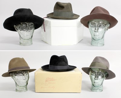 Lot 2082 - Gents Hats comprising a Herbert Johnson black...