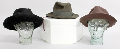 Lot 2082 - Gents Hats comprising a Herbert Johnson black...
