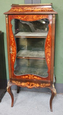 Lot 1255 - A Mahogany and Marquetry Inlaid Vitrine, circa...