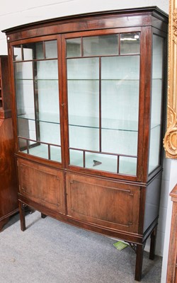 Lot 1250 - An Edwardian Mahogany Bow Fronted Display...