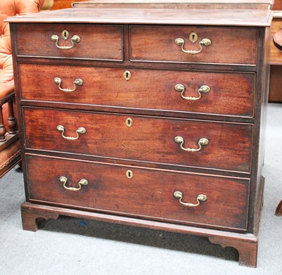 Lot 1178 - A George III Mahogany Four Height Chest of...