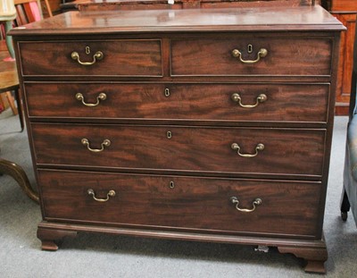 Lot 1172 - A George III Mahogany Four Height Chest of...