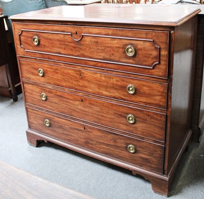 Lot 1169 - A Regency Mahogany Secretaire Chest of Four...