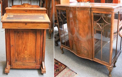 Lot 1241 - A Victorian Inlaid Walnut Davenport, 53cm by...