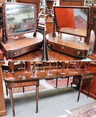 Lot 1227 - A Regency Mahogany D end Dining Table, with...