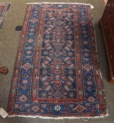 Lot 1003 - Hamaden Rug, the midnight blue Herati field...