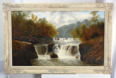 Lot 1217 - William Mellor (1851–1931) Waterfall scene in...