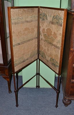 Lot 575 - Mahogany two fold screen