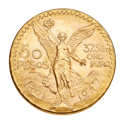 Lot 330 - Mexico, 50 Pesos 1947, (.900 gold, 37mm,...