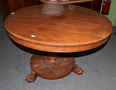 Lot 578 - Victorian rosewood circular breakfast table