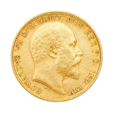 Lot 242 - Edward VII, Half Sovereign 1909, obv. bare...