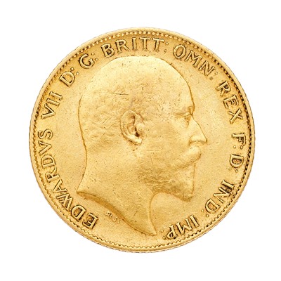 Lot 241 - Edward VII, Half Sovereign 1906; obv. bare...