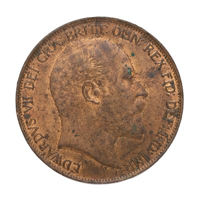 Lot 247 - Edward VII, 'Low Tide' Penny 1902, (S.3990A);...