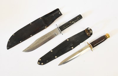 Lot 229 - A Bowie Knife, the 20cm clip-point steel blade...