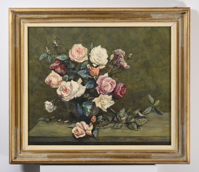 Lot 1098 - James William Booth RCam A (1867-1953) "Roses"...