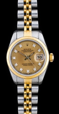 Lot 2164 - Rolex: A Lady's Steel and Gold Automatic...