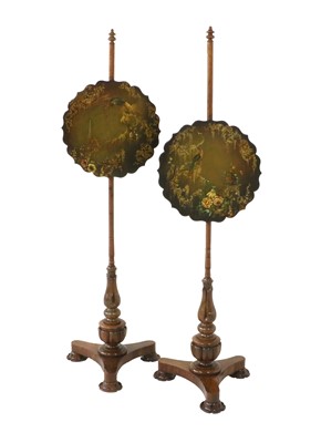 Lot 333 - A Pair of William IV Rosewood, Black and...