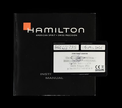 Lot 2181 - Hamilton: A Stainless Steel Automatic Calendar...