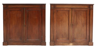 Lot 863 - A Pair of Mahogany Dwarf Bookcase Cabinets,...