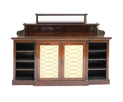 Lot 264 - A Regency Rosewood and Brass-Mounted...