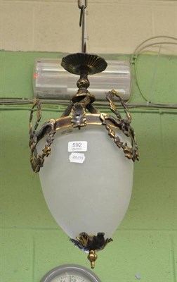 Lot 592 - Early 20th century light fitting