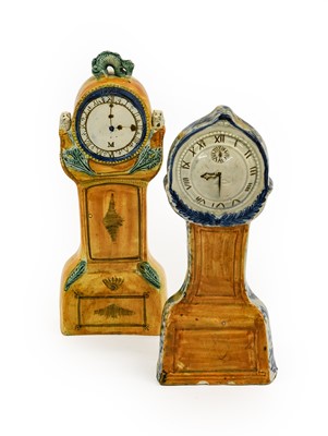 Lot 48 - ^ A Prattware Model of a Longcase Clock, date...