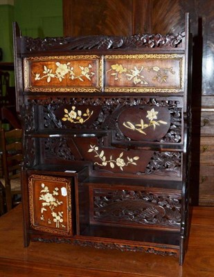 Lot 596 - Japanese Shibayama cabinet