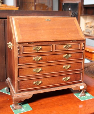 Lot 1231 - A Reproduction Mahogany Apprentice Bureau,...