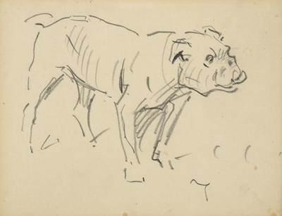 Lot 522 - John Atkinson (1863-1924) Study of a Bulldog...