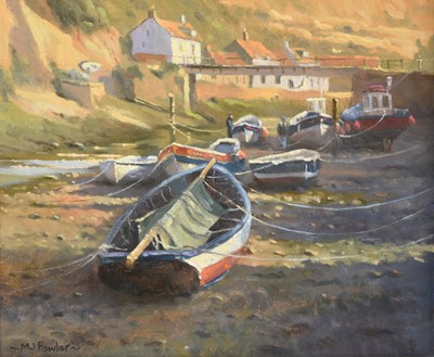 Lot 524 - M J Fowler (20th century) “Early Morning Light,...