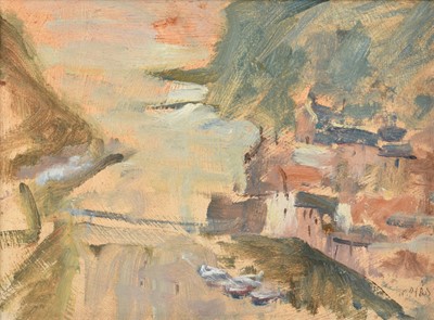 Lot 525 - Michael Pybus (20th century) Whitby Harbour...