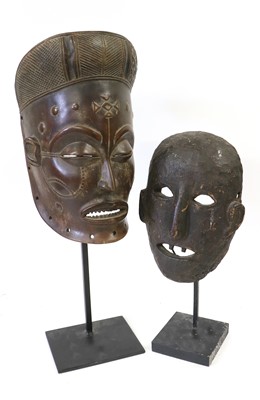 Lot 142 - A Lagoon Type Mask, Ivory Coast, the oval face...