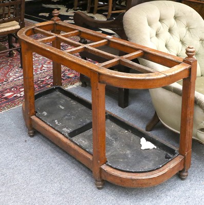 Lot 1352 - An Edwardian Oak Stick Stand of Large...