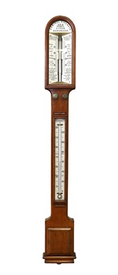 Lot 704 - An Oak Admiral Fitzroy Storm Stick Barometer,...