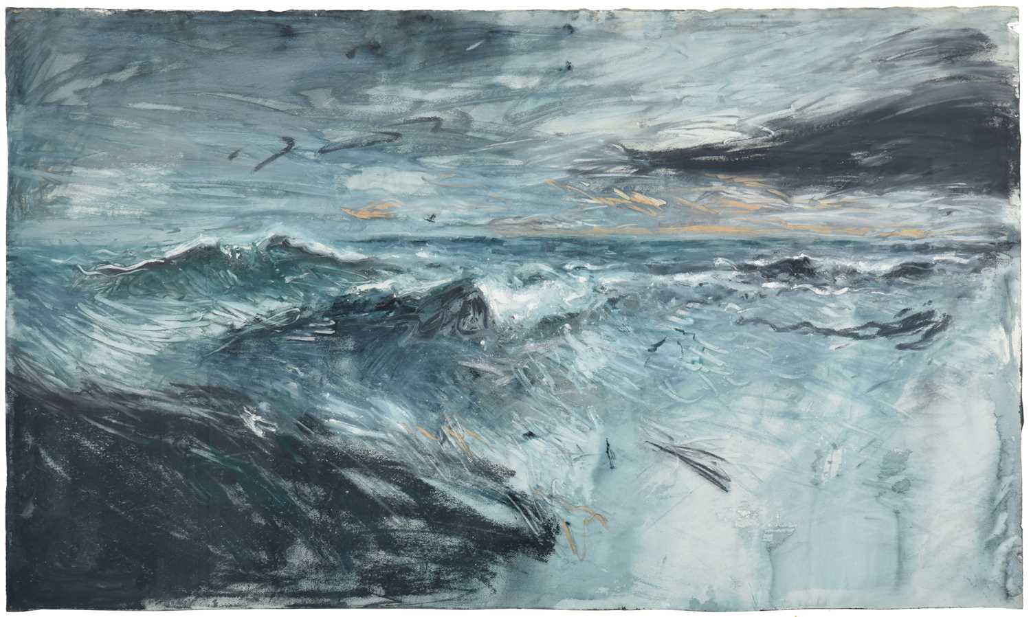 Lot 1038 - Len Tabner (b.1946) "Seascape, Barra" Mixed...