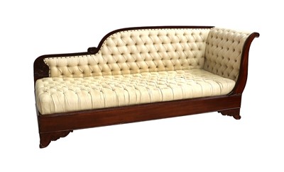 Lot 318 - A William IV Carved Mahogany Chaise Longue,...