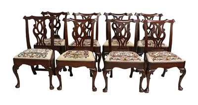 Lot 261 - A Set of Six George III Chippendale Period...