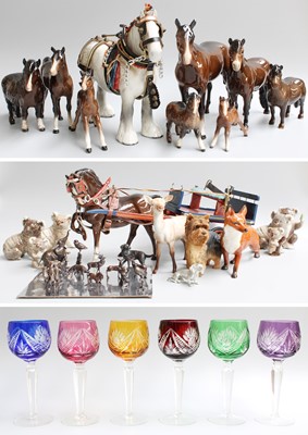 Lot 296 - A Collection of Beswick and similar animals...