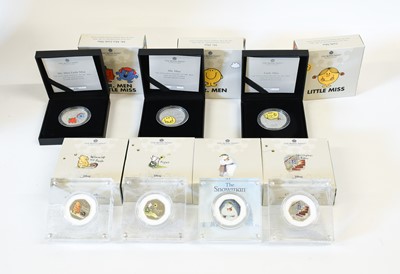 Lot 443 - Collection of 2021 Silver Proof Coinage, 7...