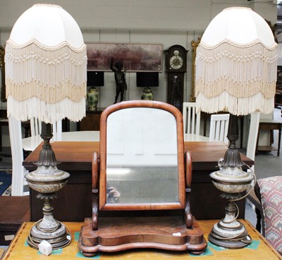 Lot 1124 - A Pair of Table Lamps, and a Victorian toilet...