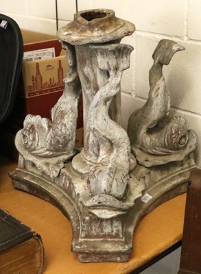 Lot 1273 - A Victorian Lead Fountain Base in Baroque...