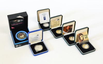 Lot 412 - 6x Mixed Royal Mint Silver Proof Coins, to...